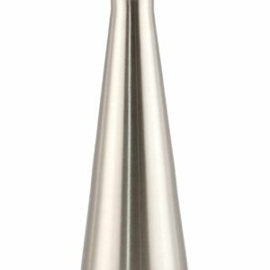 Contemporary Table Lamp With Smoky Charcoal Glass Shade