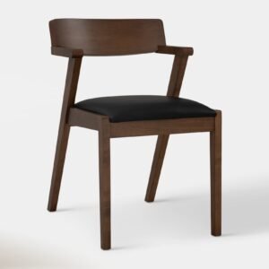 Zola Dining Chair - Black & Walnut