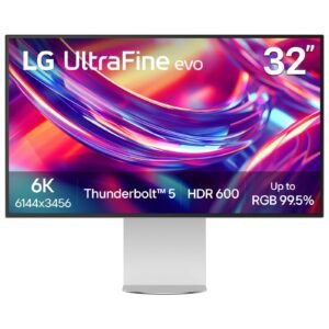 LG - 32” UltraFine evo 6K Nano IPS Black Professional Monitor with DisplayHDR 600 (Thunderbolt 5, HDMI, DisplayPort, USB-C) - Silver