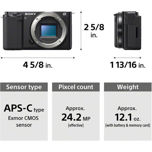 Sony ZV-E10 Mirrorless Camera with 16-50mm Lens (Black) - Image 12