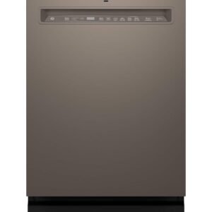 GE - 24" Front Control Built-In Stainless Steel Tub Dishwasher with 3rd Rack, Sanitize Cycle and 47 dBA - Slate