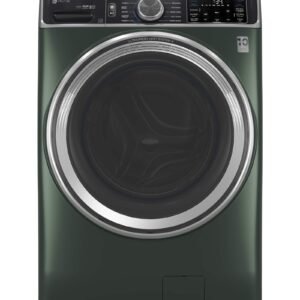 GE Profile - 5.5 Cu. Ft. High Efficiency Stackable Smart Front Load Washer with Steam and UltraFresh Vent System+ With OdorBlock - Jade Green