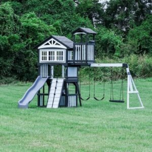 Whispering Point Outdoor Wooden Swing Set with Shipping & Assembly Included