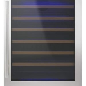 Whirlpool - 54-Bottle Built-In Wine Cooler - Stainless Steel