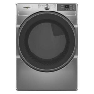 Whirlpool - 7.4 Cu. Ft. Stackable Smart Electric Dryer with Wrinkle Shield Option - Radiant Silver
