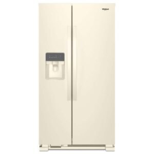 Whirlpool - 36 in. Wide 24 cu. ft. Side-by-Side Refrigerator with LED Interior Lighting - Biscuit-on-Biscuit