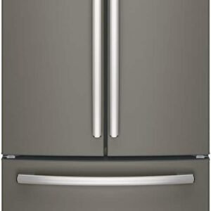 GE - 33 in. Wide 24.7 Cu. Ft. French Door Refrigerator with Internal Water Dispenser - Slate