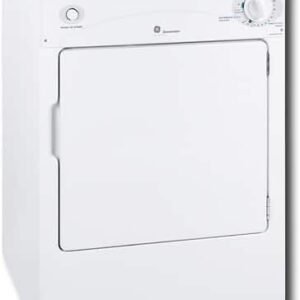 GE - 3.6 Cu. Ft. Stackable Electric Dryer with Portable - White