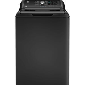 GE - 4.5 Cu. Ft. Top Load Washer with Water Level Control, Deep Fill, Quick Wash, and Glass Lid - Diamond Gray