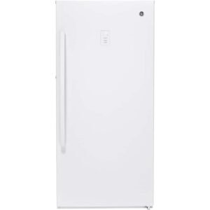 GE - 14.1 Cu. Ft. Frost-Free Upright Freezer - White