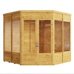 BillyOh Corner Summerhouse Log Cabin 7 x 7 Garden Storage Shed Wooden Summer House Sheds Picton Summerhouses