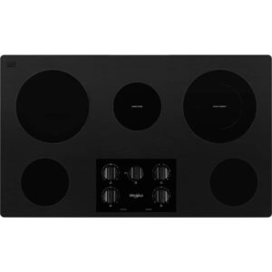 Whirlpool - 36 in. Wide 5 element Electric Cooktop - Black