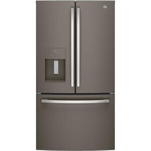 GE - 36 in. Wide 25.6 Cu. Ft. French Door Refrigerator with In-Door Ice Maker - Slate