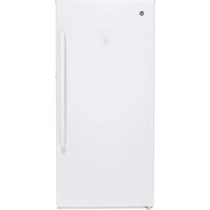 GE - 14.1 Cu. Ft. Frost-Free Upright Freezer - White