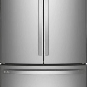 GE Profile - 36 in. Wide 23.1 Cu. Ft. French Door Counter-Depth Refrigerator with Internal Water Dispenser - Stainless Steel