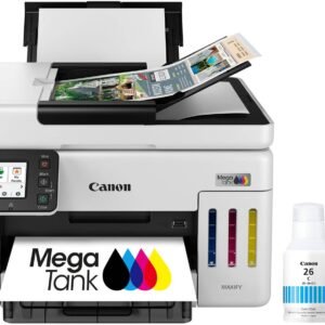 Canon - Megatank GX6120 Wireless All-In-One Supertank Inkjet Printer - White
