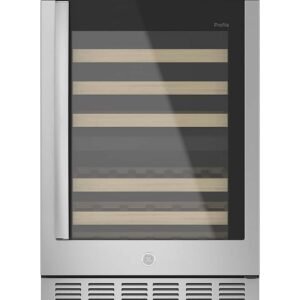 GE Profile - 44-Bottle Dual Zone Wine Cooler - Stainless Steel