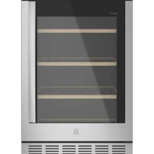 GE Profile - 155-Can Beverage Cooler - Stainless Steel