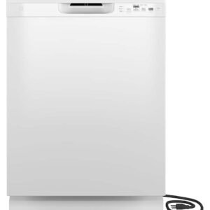 GE - 24" Front Control Built-In Plastic Tub Dishwasher with Dry Boost and 59 dBA - White