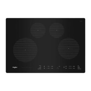 Whirlpool - 30 in. Wide 4 element Built-In Electric Induction Cooktop with Quick Cleanup - Black