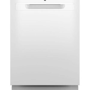 GE - 24" Top Control Built-In Plastic Tub Dishwasher with 3rd Rack, Bottle Jets and 50 dBA - White