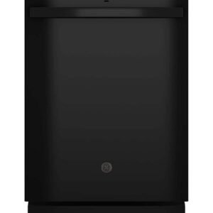 GE - 25" Top Control Built In Plastic Tub Dishwasher with Dry Boost and 55 dBA - Black
