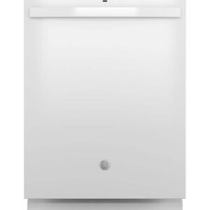 GE - 25" Top Control Built In Plastic Tub Dishwasher with Dry Boost and 55 dBA - White