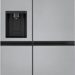 LG - 36-in Wide 22.5 Cu. Ft. Counter-Depth Side-by-Side Refrigerator with Smooth Touch Dispenser - Stainless Steel