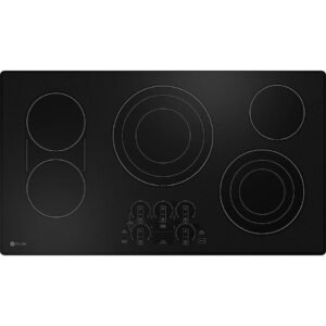GE Profile - 36 in. Wide 4 Element Electric Built-In Cooktop with Power Boil on Dual-Ring Element - Black