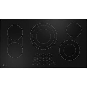 GE Profile - 36 in. Wide 5 Element Electric Built-In Cooktop with Power Boil on Dual-Ring Element - Black