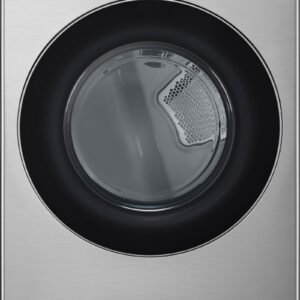LG - 7.4 Cu. Ft. Stackable Smart Gas Dryer with Steam and Sensor Dry - Graphite Steel