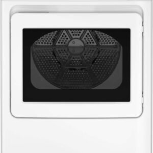 GE - 7.4 Cu. Ft. Gas Dryer with Sensor Dry - White with Matte Black