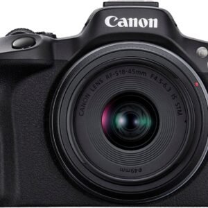 Canon - EOS R50 4K Video Mirrorless Camera with RF-S18-45mm f/4.5-6.3 IS STM Lens - Black