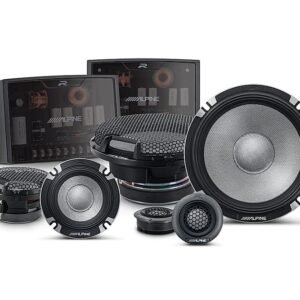 Alpine - R-Series 6.5" 3-Way Hi-Resolution Component Pro Car Speakers with Glass Fiber Reinforced Cone (Pair) - Black