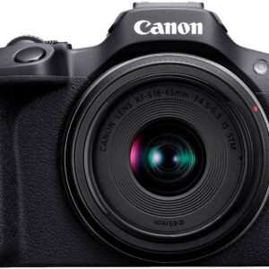 Canon - EOS R100 4K Video Mirrorless Camera with RF-S18-45mm f/4.5-6.3 IS STM Lens - Black