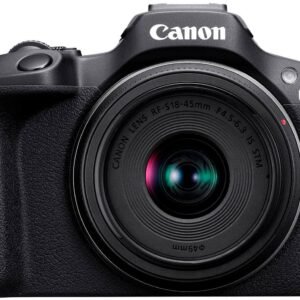 Canon - EOS R100 4K Video Mirrorless Camera 2 Lens Kit with RF-S18-45mm and RF-S55-210mm Lenses - Black
