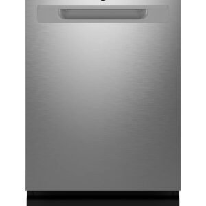 GE - 24" Top Control Smart Built-In Stainless Steel Tub Dishwasher with 3rd Rack, Sanitize Cycle and 45 dBA - Stainless Steel