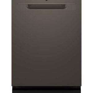 GE - 24" Top Control Smart Built-In Stainless Steel Tub Dishwasher with 3rd Rack, Sanitize Cycle and 45 dBA - Slate