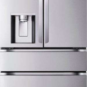 LG - 36-in Wide Standard-Depth MAX 28.6 Cu. Ft. 4-Door French Door Smart Refrigerator with Full-Convert Drawer - Stainless Steel