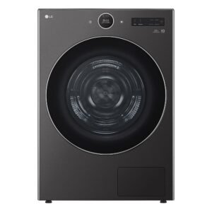 LG - 7.8 Cu. Ft. Stackable Smart Electric Dryer with Ventless Heat Pump Technology - Black Steel
