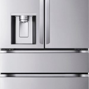 LG - 36-in Counter-Depth MAX 24.5 Cu. Ft. 4-Door French Door Smart Refrigerator with Full-Convert Drawer - Stainless Steel