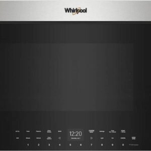 Whirlpool - 1.1 Cu. Ft. Over the Range Microwave with Flush Built-In Design - Stainless Steel