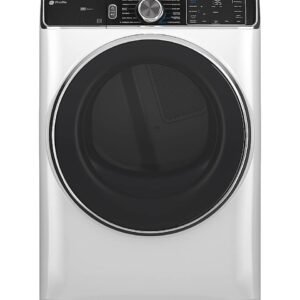 GE Profile - 7.8 Cu. Ft. Stackable Smart Gas Dryer with Steam and Washer Link - White
