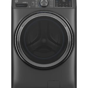 GE - 5.0 Cu. Ft. Stackable Smart Front Load Washer with Steam, SmartDispense and Odorblock Ultra Fresh Vent System - Carbon Graphite
