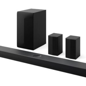 LG - 5.1.1-Channel S70TR Home Theater Soundbar with Wireless Subwoofer and Rear Speakers, Dolby Atmos, WOW Orchestra - Black