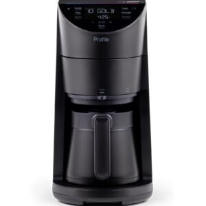 GE Profile - Grind and Brew 10-Cup and Single Serve Brewer with 6 Option Adjustable Burr Grinder - Carbon Black
