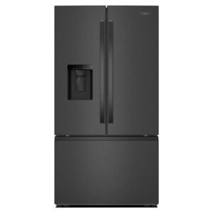 Whirlpool - 36 in. Wide 30 cu. ft. French Door Bottom Freezer Refrigerator with In-Door Water and Ice Maker - Black Stainless Steel