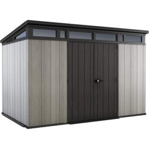 11x 7 Artisan Heavy Duty Plastic Pent Shed – Grey