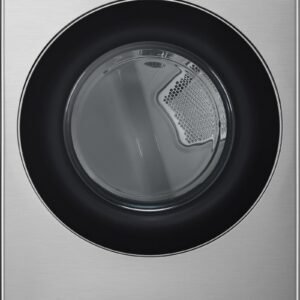 LG - 7.4 Cu. Ft. Stackable Smart Electric Dryer with Steam and AI Sensor Dry - Graphite Steel