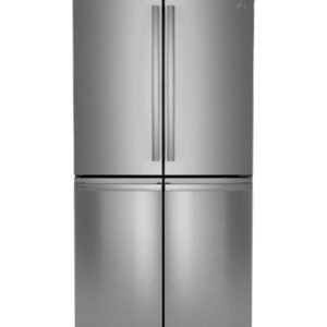 GE Profile - 36 in. Wide 22.9 Cu. Ft. 4-Door French Door Counter-Depth Smart Refrigerator with Dual-Dispense AutoFill Pitcher - Stainless Steel